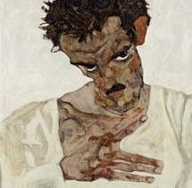 Egon Schiele, Selbstbildnis mit gesenktem Kopf, 1912 Leopold Museum, Wien