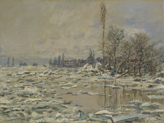 Claude Monet, La Débâcle, temps gris, 1880, huile sur toile, 68 x 90 cm. © Museu Calouste Gulbenkian, Lisbon, Portugal