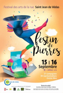 Saint Jean de Védas, festival Festin de Pierres, les 15 et 16 septembre 2018
