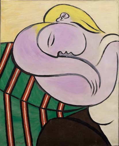 Pablo Picasso Femme aux cheveux jaunes, December 27, 1931 Huile et Ripolin (est.) sur toile, 100 x 81,1 cm Solomon R. Guggenheim Museum, New York Collection Thannhauser, donation, Justin K. Thannhauser 78.2514.59 © 2018 Estate of Pablo Picasso/Artists Rights Society (ARS), New York