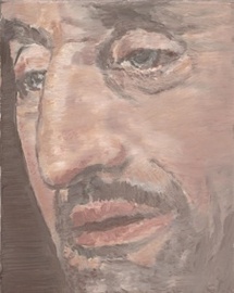 Luc Tuymans, The Nose, 2002; oil on canvas; 11 ? x 9 * in (29.9 x 24.1 cm); Collection of Jill and Dennis Roach, © Luc Tuymans