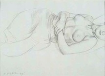 Auguste Rodin, Nu couché, 1925, mine de plomb sur papier d’Arches, 28 x 37,8 cm Auguste Rodin, Nu couché, 1925, mine de plomb sur papier d’Arches, 28 x 37,8 cm