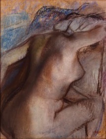 Edgar Degas, Femme nue s’essuyant la nuque, 1884, pastel. Collection SENN, Musée d’art moderne André Malraux ‐ MuMa Le Havre / Florian Kleinefenn