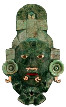 Masque funéraire. Calakmul, Campêche © Musée d’architecture maya, Fuerte de la Soledad, Campêche
