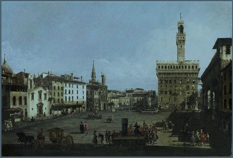 Bernardo Bellotto. La Piazza della Signoria à Florence © Szépmu_vészeti Múzeum, Budapest