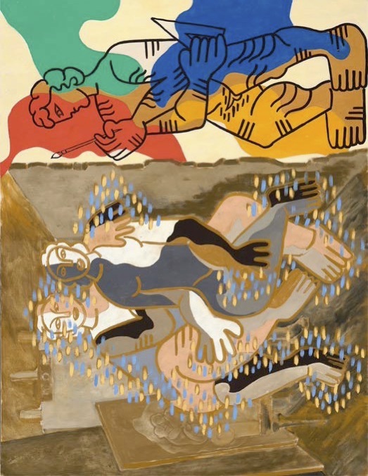 Marco Del Re, Le Peintre et ses modèles, huile sur toile, 180 x 240 cm, © Galerie Maeght 2016