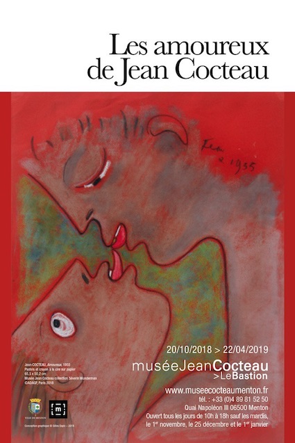 Menton, Musée Jean Cocteau, exposition Les amoureux de Jean Cocteau, jusqu'au 22 avril 2019 Menton, Musée Jean Cocteau, exposition Les amoureux de Jean Cocteau, jusqu'au 22 avril 2019