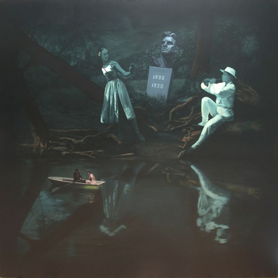 Lucio Fanti Poesia Ufficiale, 1976 Huile sur toile 200 x 200 cm Collection de l’artiste © Lucio fanti