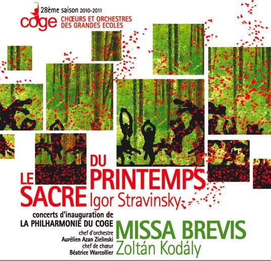 Concert Chœurs et Orchestres des Grandes Ecoles (COGE): le Sacre du printemps de Stravinski / Missa Brevis de Kodaly