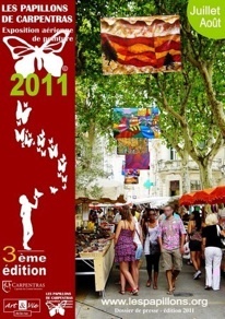 Les Papillons de Carpentras 2011, exposition aérienne de peinture, 25 juin au 31 août Les Papillons de Carpentras 2011, exposition aérienne de peinture, 25 juin au 31 août