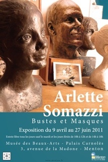 «Arlette Somazzi Bustes et Masques», musée des Beaux-arts, Menton, du 9 avril au 27 juin 2011