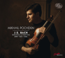 Bach, Sonatas & Partitas par Mikhail Pochekin, violon. Sortie le 9 janvier chez Solo Musica