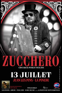 Zucchero en concert mercredi 13 juillet 2011 à la Pinède à Juan les Pins Zucchero en concert mercredi 13 juillet 2011 à la Pinède à Juan les Pins