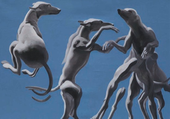 Henri Cueco, série des chiens qui sautent © DR Henri Cueco, série des chiens qui sautent © DR