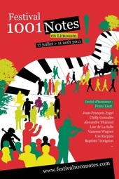 Festival 1001 Notes, musique classique en Limousin du 17 juillet au 11 août 2011
