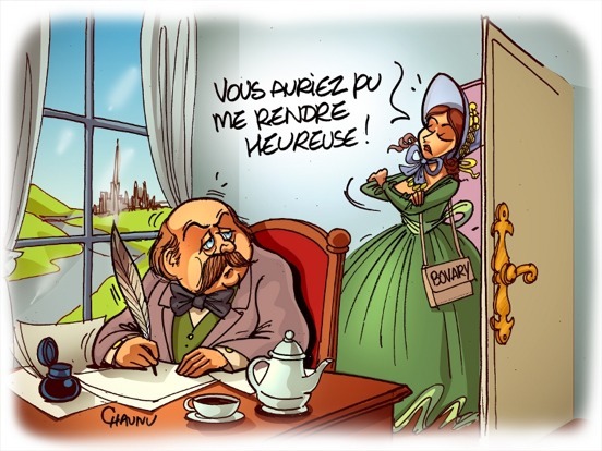 Flaubert vu par le caricaturiste Emmanuel Chaunu