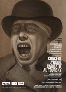 Marseille, théâtre Toursky, Concert lyrique caritatif mardi 22 janvier à 21h