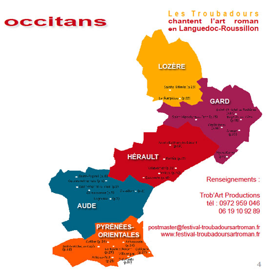 Les Troubadours chantent l’art roman en Languedoc-Roussillon du 29 mai au 7 octobre 2011 Les Troubadours chantent l’art roman en Languedoc-Roussillon du 29 mai au 7 octobre 2011