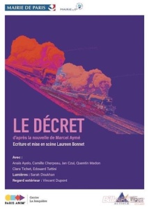 Paris, Théâtre de la Jonquière : Le Décret, de Marcel Aymé, les 13, 14, 15 et 16 février à 20h
