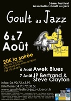 5è Festival « Goult au Jazz » les samedi 6 et dimanche 7 août 2011, à Goult (Vaucluse) 5è Festival « Goult au Jazz » les samedi 6 et dimanche 7 août 2011, à Goult (Vaucluse)