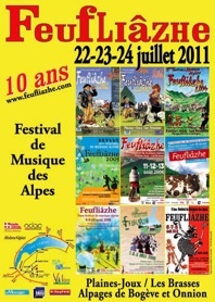 Les Alpes du Léman présentent le festival Feufliâzhe 2011 : Vni pi écutâ, shantâ, dyouèyi u danfi !. A à Plaines-Joux/Les Brasses Les Alpes du Léman présentent le festival Feufliâzhe 2011 : Vni pi écutâ, shantâ, dyouèyi u danfi !. A à Plaines-Joux/Les Brasses