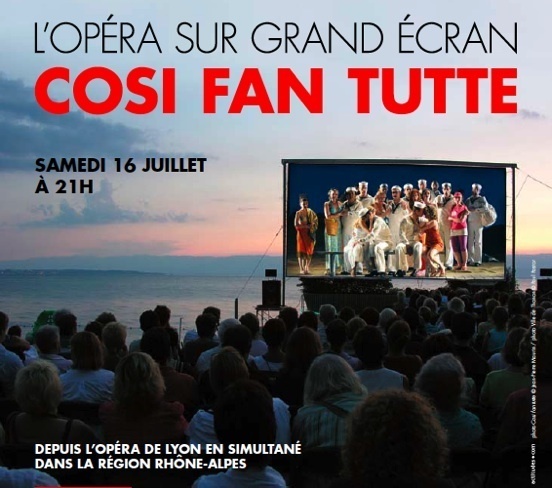 Cosi fan tutte sur grand écran et en plein air le 16 juillet à 21h