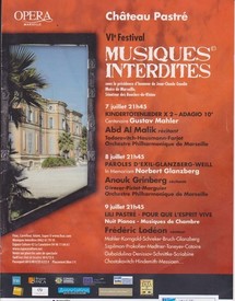 VIe festival des musiques interdites au château Pastré à Marseille, par Gérard.G. Léopold di Offite