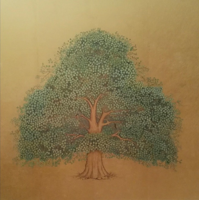 Iris de Chantérac. Papier japonais marouflé sur plaque alu dibond Feuilles d’or, pigments minéraux 40 x 40 cm Iris de Chantérac. Papier japonais marouflé sur plaque alu dibond Feuilles d’or, pigments minéraux 40 x 40 cm