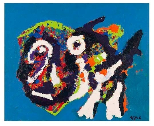 Appel Karel (1921-2006) Oh le chat 1976 acrylique sur toile / 81 x 100 cm achat en 1984 ©karel Appel fondation, Adagp Paris 2011 ©Adagp, paris 2011 © Blaise adilon