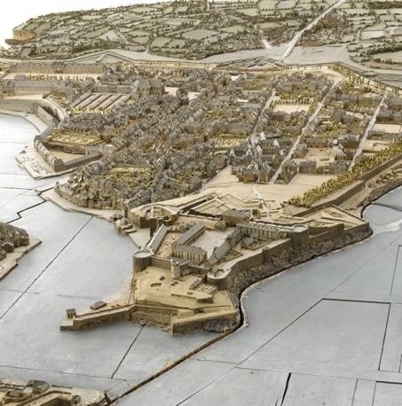 Détail du plan relief de Brest (130m2) © Photo RMN – Stéphane Maréchalle Détail du plan relief de Brest (130m2) © Photo RMN – Stéphane Maréchalle