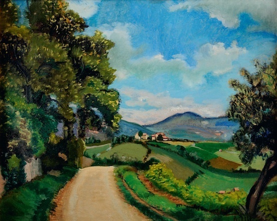 André Utter, Paysage en Beaujolais, 1927. Huile sur toile, 33 x 41,5 cm. Musée Paul-Dini, musée municipal de Villefranche-sur-Saône André Utter, Paysage en Beaujolais, 1927. Huile sur toile, 33 x 41,5 cm. Musée Paul-Dini, musée municipal de Villefranche-sur-Saône