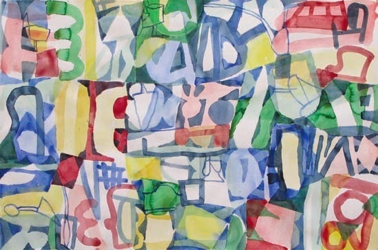 Jan Voss. « Sans titre » - 2009, aquarelle sur papier, 80 x 120 cm. Collection du Conseil général du Var © ADAGP, Paris 2011