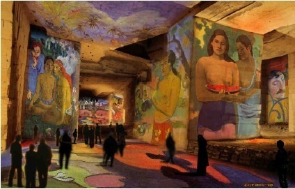 Simulation du spectacle « Gauguin, Van Gogh, les peintres de la lumière » © G. Iannuzi Simulation du spectacle « Gauguin, Van Gogh, les peintres de la lumière » © G. Iannuzi