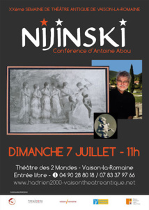 « Déméter, le réveil de la terre » et « Nijinsky », Semaine de Théâtre Antique, Vaison la Romaine, les 7 et 10 juillet 2019