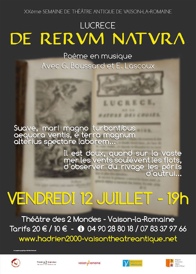 XXe Semaine de Théâtre Antique de Vaison la Romaine, spectacles des 12 et 13 juillet 2019