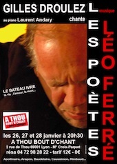 Gilles Droulez chante Ferré et les poètes - Le Bateau Ivre, la vie, l'amour, la mort.. à Thou Bout D’Chant, Lyon