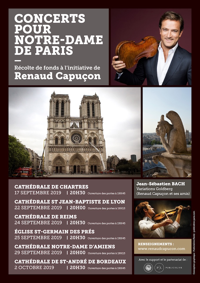 Six concerts pour Notre-Dame de Paris par Renaud Capuçon et ses amis