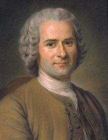 Maurice Quentin de La Tour.  Portrait de Jean-Jacques Rousseau Pastel sur papier gris marouflé sur toile  monté sur un chassis fixe 46,5 x 38 cm  © Centre d’iconographie genevoise, Ville de Genève
