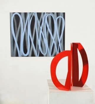 Alain Clément, 10JU11P, 2010, huile sur toile, 81 x 100 cm 10J8S, 2010, acier laqué, 43 x 40 x 12 cm env. ©Adagp, Paris 2012 Alain Clément, 10JU11P, 2010, huile sur toile, 81 x 100 cm 10J8S, 2010, acier laqué, 43 x 40 x 12 cm env. ©Adagp, Paris 2012