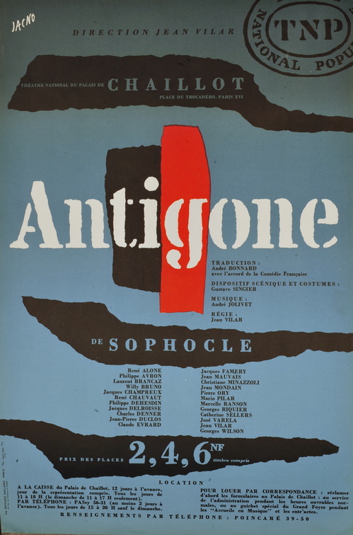 Signé Jacno, un graphisme brut pour un théâtre populaire, exposition à la Maison Jean Vilar, Avignon, du 18.05 au 3.11.19 Signé Jacno, un graphisme brut pour un théâtre populaire, exposition à la Maison Jean Vilar, Avignon, du 18.05 au 3.11.19
