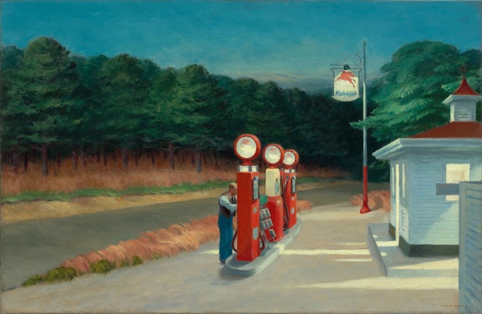 Edward Hopper, Gas, 1940, Huile sur toile, Museum of Modern Art, New York, Mrs. Simon Guggenheim Fund © Heirs of Josephine Hopper / 2019 Edward Hopper, Gas, 1940, Huile sur toile, Museum of Modern Art, New York, Mrs. Simon Guggenheim Fund © Heirs of Josephine Hopper / 2019