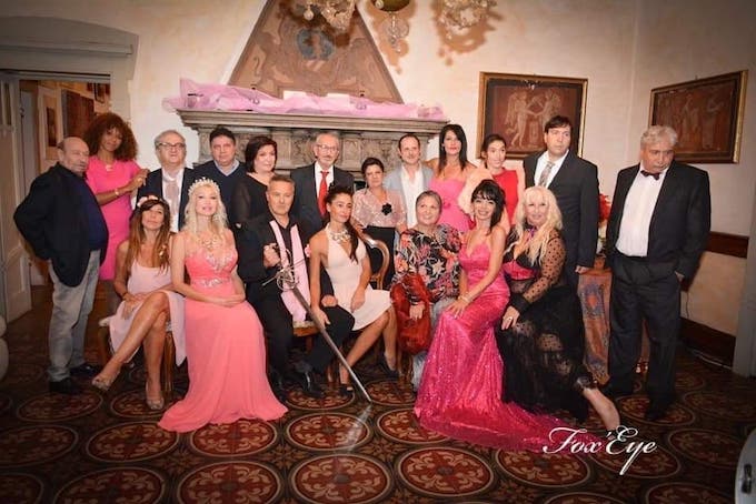 soirée de gala- pink party à la Villa Cesarina  photo fox eye Brigitte Arakel
