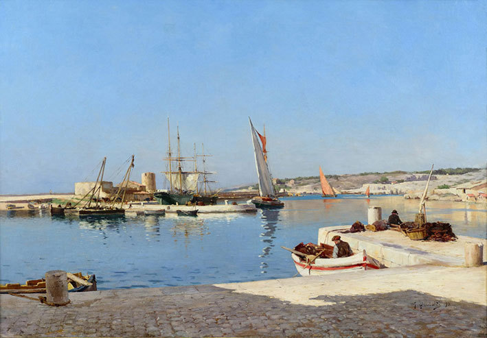 Joseph Garibaldi, Port de Cassis depuis le quai des Baux à Cassis, 1893, huile sur toile 80 x 116 cm, collection particulière (crédit Aleksander Rabczuk) Joseph Garibaldi, Port de Cassis depuis le quai des Baux à Cassis, 1893, huile sur toile 80 x 116 cm, collection particulière (crédit Aleksander Rabczuk)