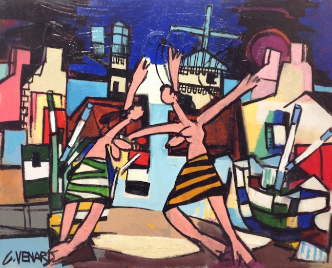 «La danse», huile sur toile, 81 x 100 cm