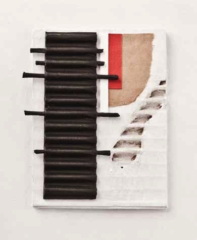 Henri Laugier, Mur Papier, carton collage, 2011