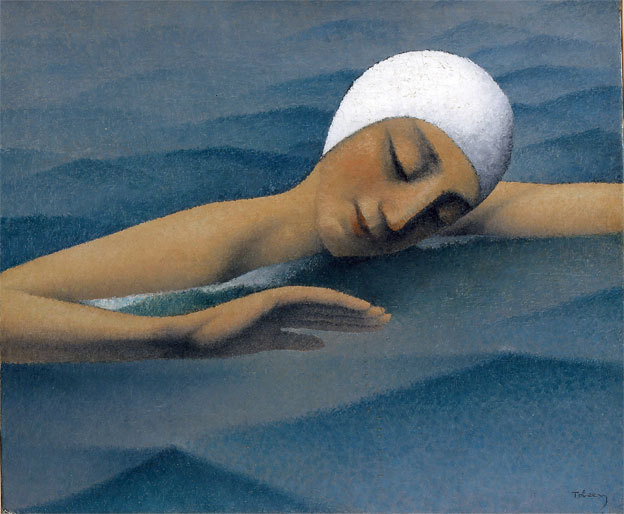 Tobeen, La Nageuse, huile sur toile, collection particulière Tobeen, La Nageuse, huile sur toile, collection particulière