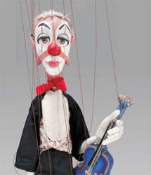 Clown au violon bleu - H 75 cm © collection C. & D. Bertault