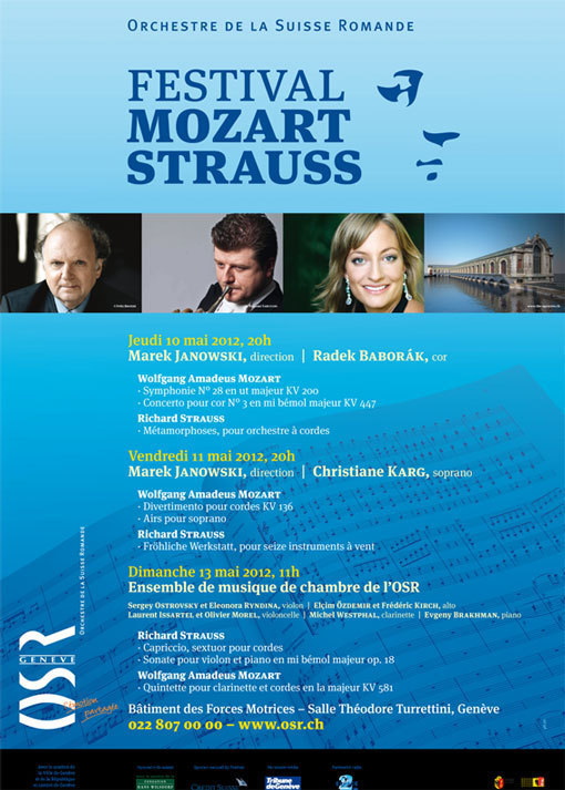 Festival Mozart/Strauss, Genève, du 10 au 13 mai 2012 Festival Mozart/Strauss, Genève, du 10 au 13 mai 2012