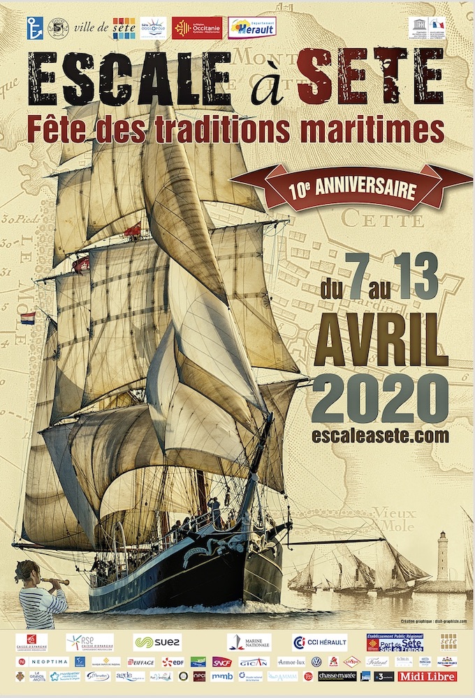 Du 7 au 13 avril 2020, Escale à Sète fêtera ses 10 ans !