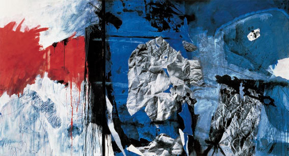 Antoni Clavé. Drôles de guerriers - 1983, huile et collage sur toile, 195 x 360 cm © Antoni Clavé